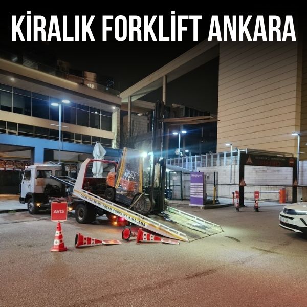 Beysukent bölgesinde günlük forklift kiralama hizmeti sunan forklift aracı